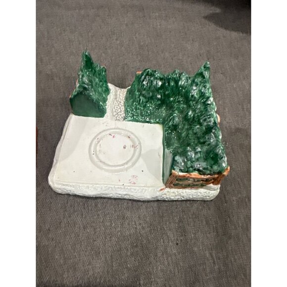 Trees For Sale Ceramic Candle Holder House W/ Votive Candle & Plastic Beads Hand - Picture 4 of 8